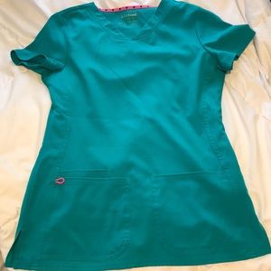 Teal scrub top